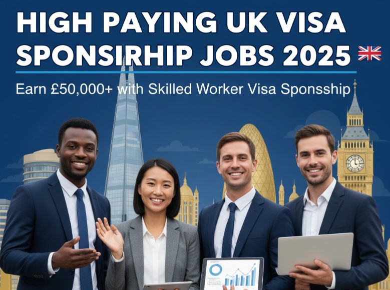 High Paying UK Visa Sponsorship Jobs 2025: Earn £50,000+ with Skilled Worker Visa Sponsorship